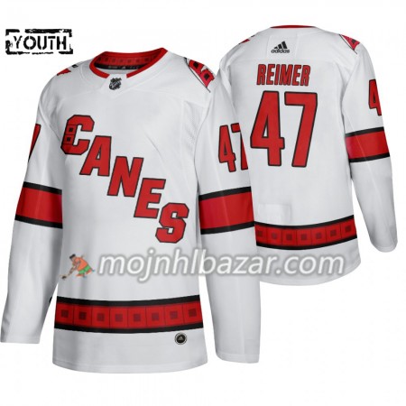 Dresovi Carolina Hurricanes James Reimer 47 Adidas 2019-2020 Bijela Authentic - Dječji